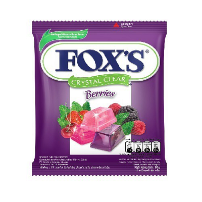Foxs Crystal Clear Berries Permen BAGS 90gr